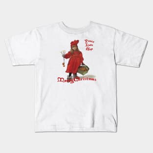 Peace, Love and Hope Merry Christmas Norse Myth Kids T-Shirt